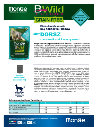 BWILD GRAIN FREE Dorsz z krewetkami i warzywami...