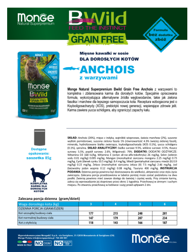 MONGE BWILD Grain Free Anchovies with...