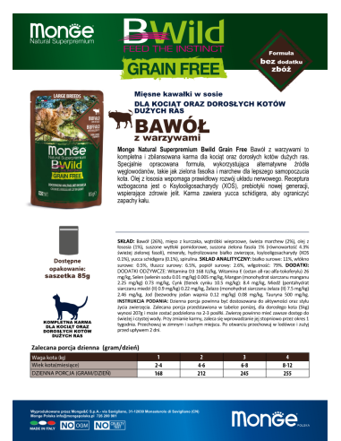 MONGE BWILD Grain Free Büffel mit Gemüse in...