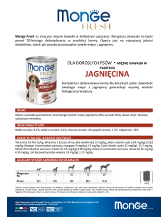 MONGE FRESH ADULT LAMB 400g 2