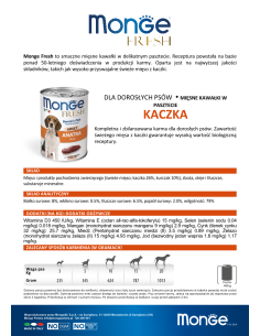 MONGE FRESH ADULT KACZKA 400g 2