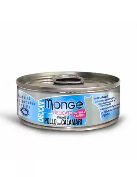 MONGE NATURAL HUHN MIT TINTENFISCH in Sauce 80 G