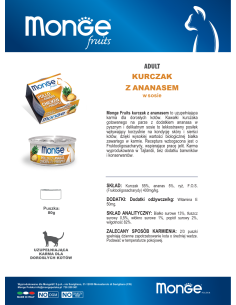 MONGE FRUIT KURCZAK Z ANANASEM 80G 2