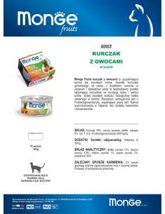 MONGE FRUIT KURCZAK Z OWOCAMI 80G 2