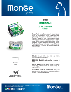 MONGE FRUIT KITTEN KURCZAK Z ALOESEM 80G 2