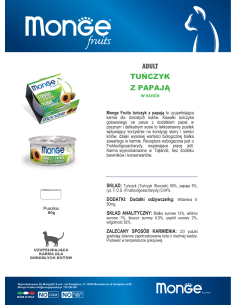 MONGE FRUIT TUNA WITH PAPAYA 80G 2