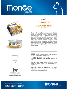 MONGE FRUIT TUŃCZYK Z ANANASEM 80G 2