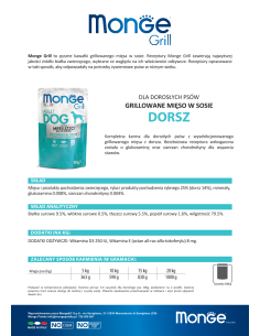 MONGE GRILL-MIĘSNE KAWAŁKI Z DORSZEM 100g 2