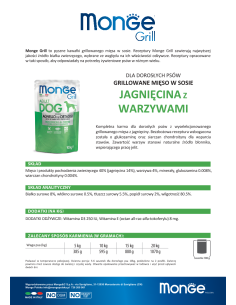 MONGE GRILL- FLEISCHSTÜCKE MIT LAMM UND GEMÜSE 100g 2