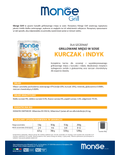MONGE GRILL PUPPY-MIĘSNE KAWAŁKI Z KURCZAKIEM I INDYKIEM... 2