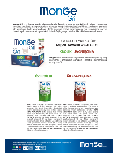 MONGE GRILL Multi Box Cat Kaninchen/Lamm 12x85g