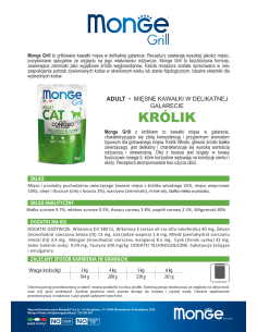 MONGE GRILL Cat Adult Królik 85g 2