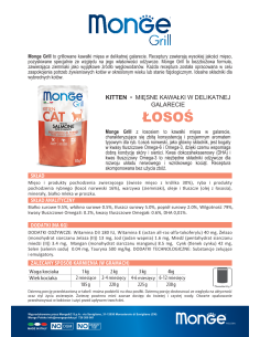 MONGE GRILL Cat Kitten Łosoś 85g 2