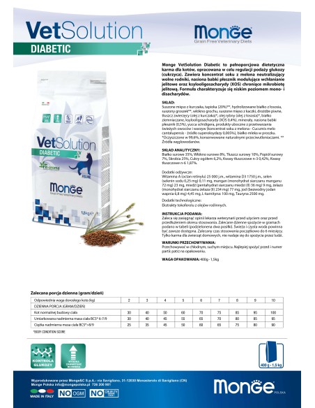 VETSOLUTION CAT-DIABETIC 1,5 kg