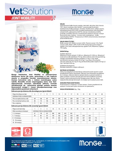VETSOLUTION DOG- JOINT MOBILITY 12KG