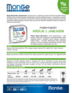 MONGE DOG FRUIT M KANINCHEN MIT APFEL 150g 2