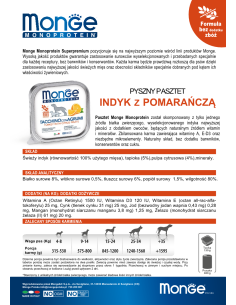 OUTLET MONGE FRUIT M INDYK Z POMARAŃCZĄ 150g 2