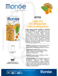 Monge Supreme saszetka Kitten Tuńczyk ze szpinakiem i... 2