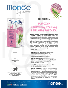 Monge Supreme saszetka Sterilised Tuńczyk z komosą ryżową... 2