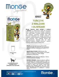 Monge Supreme pouch Adult Tuna with mussels and olives 80g 2