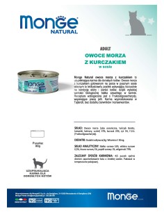 OUTLET MONGE NATURAL SEAFOOD WITH CHICKEN 80G 2