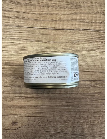 OUTLET MONGE NATURAL OWOCE MORZA Z KURCZAKIEM 80G