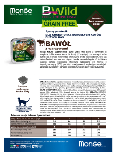 OUTLET BWILD GRAIN FREE PASZTET Z BAWOŁEM 100g