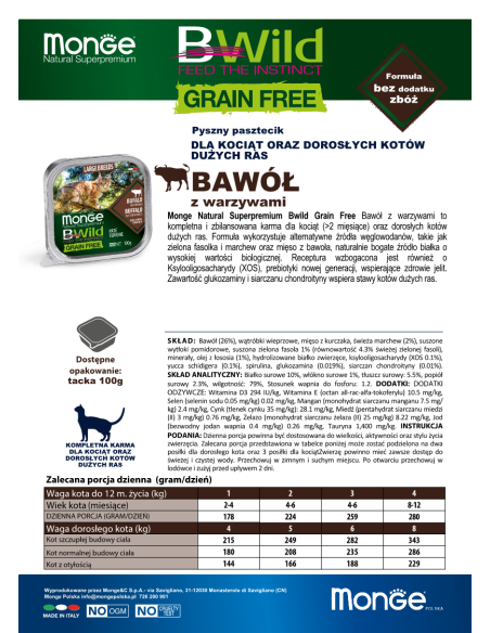 OUTLET BWILD GRAIN FREE PASZTET Z BAWOŁEM 100g