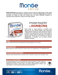 OUTLET MONGE FRESH PASZTET Z JAGNIĘCINĄ 100g 2
