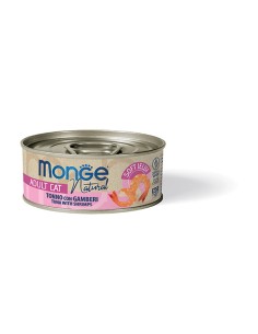 MONGE NATURAL TUNA WITH SHRIMP in Jelly 80G