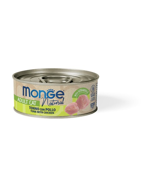 MONGE NATURAL YELLOW TUNA WITH CHICKEN 80G