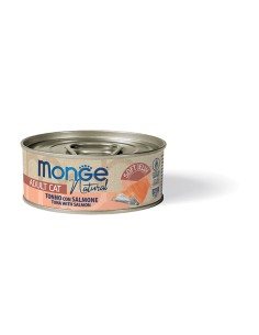 MONGE NATURAL TUŃCZYK Z ŁOSOSIEM w galarecie 80g