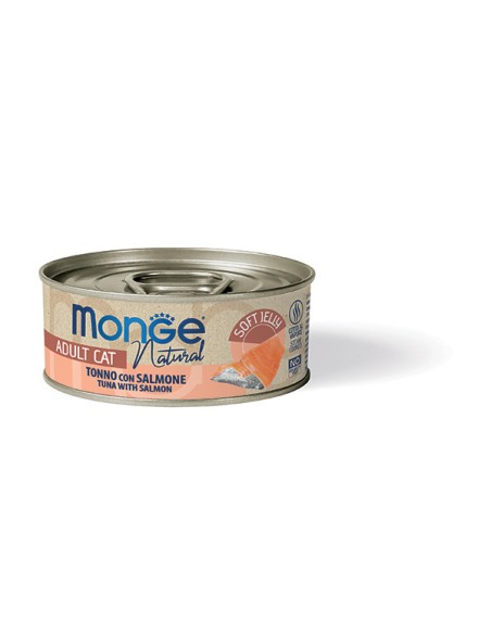 MONGE NATURAL TUŃCZYK Z ŁOSOSIEM w galarecie 80g