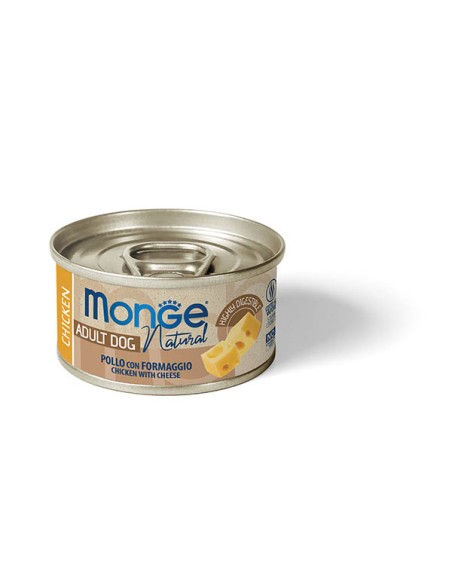 MONGE DOG NATURAL KURCZAK Z SEREM 95g