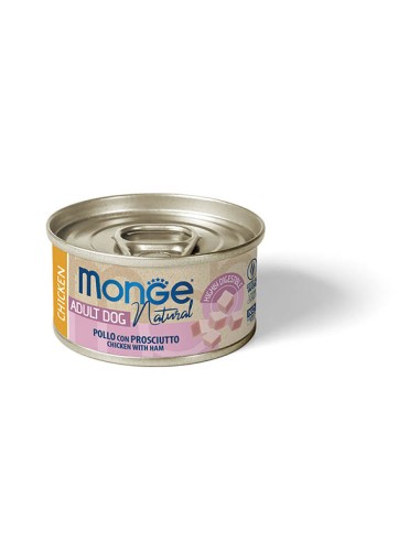 MONGE DOG NATURAL KURCZAK Z SZYNKĄ 95g