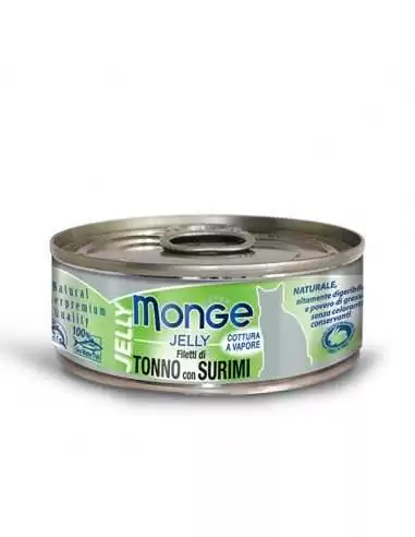 MONGE JELLY TUŃCZYK ŻÓŁTOPŁETWY Z SURIMI W GALARECIE 80G