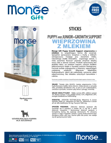copy of Monge Gift Sticks Puppy and junior Pork...