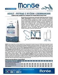 OUTLET DOG ADULT PSTRĄG Z RYŻEM 2,5KG 2