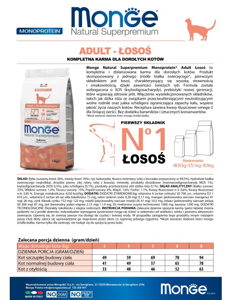 OUTLET CAT ADULT ŁOSOŚ 10kg