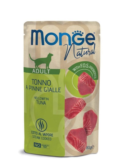 MONGE NATURAL TUŃCZYK ŻÓŁTOPŁETWY W GALARECIE 80G saszetka