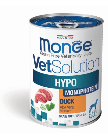 MONGE VETSOLUTION DOG- HYPO MONOPROTEIN KACZKA 400g