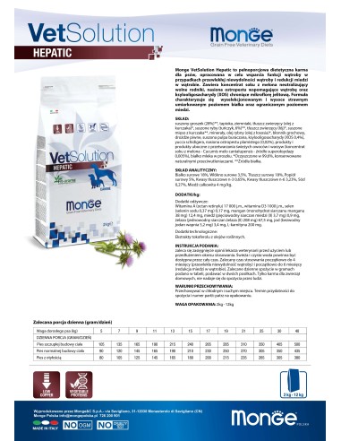 outlet VETSOLUTION DOG-HEPATIC 2KG