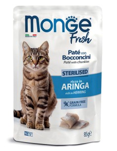 MONGE FRESH WITH HERRING 85g sterilised
