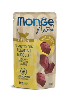 MONGE NATURAL KITTEN TUNA MIT GEFLÜGELLEBER IN GALERIE 80G