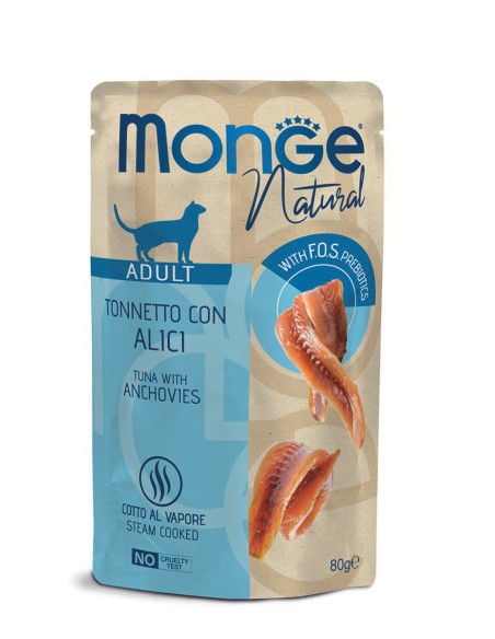 MONGE NATURAL TUNA WITH ANCHOIS IN GALLERY 80G