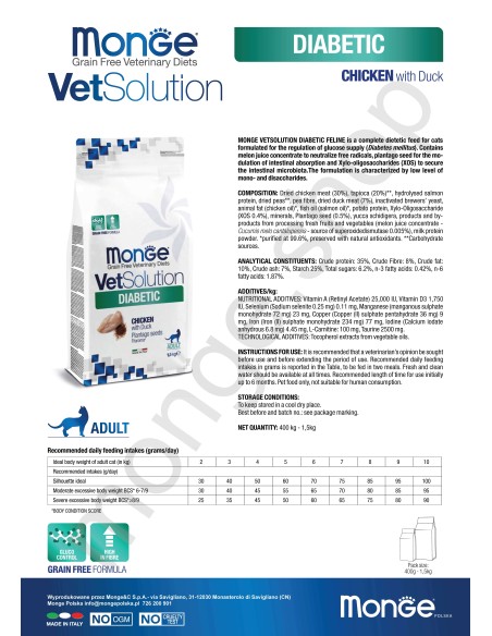 VETSOLUTION CAT-DIABETIC 1,5KG
