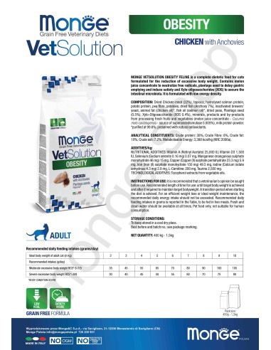 OUTLET VETSOLUTION CAT-OBESITY 1,5 kg