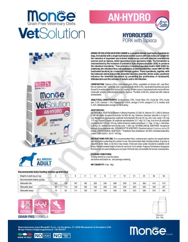 VETSOLUTION DOG AN - HYDRO HYDROLYSED PORK 9 KG