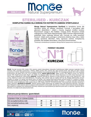 OUTLET CAT STERILIZED CHICKEN 10kg