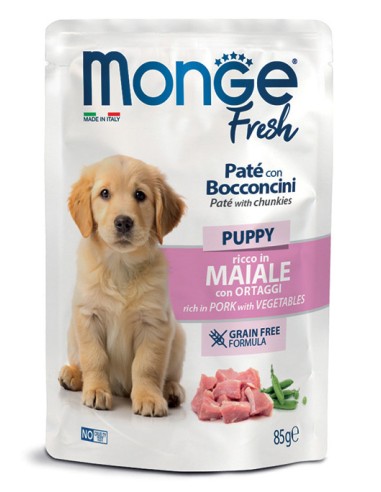 MONGE FRESH PÂTÉ WITH PORK 85g PUPPY